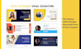 design and HTML code editable and clickable email signature with professional
