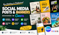 design shopify banners, hero images and canva graphics