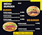 design professional, modern, a la carte, food menu