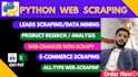 do python web scraping, webcrawling, data scraping