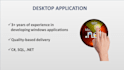 create desktop application with database
