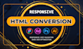 convert figma to HTML, PSD to HTML with tailwind CSS responsive design