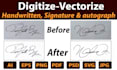 vectorize your signature, autograph and any handwritten