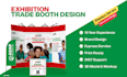 design tradeshow booth, backdrop, banner, tent, rollup banner