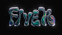 chrome text animation, chrome lettering, 3d chrome animation