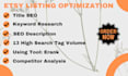do etsy SEO listing optimization
