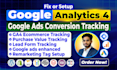 setup google analytics 4, ads enhanced conversion tracking, ga4 ecommerce by GTM