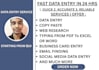 do fast excel data entry, pdf conversions, copy paste, find emails in 24 hrs