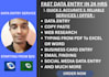 do fast excel data entry, pdf conversions, copy paste, find emails in 24 hrs