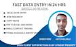 do fast excel data entry, pdf conversions, copy paste, find emails in 24 hrs