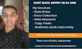 do fast excel data entry, pdf conversions, copy paste, find emails in 24 hrs