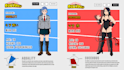 be drawing a custom character sheet in my hero academia style