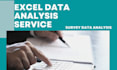 do excel data entry and analysis for online survey or questionnaire data