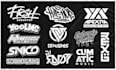 do music band typography dj logo and monogram initial text