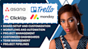 your monday crm, asana, trello, clickup consultant, monday project management
