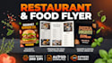 restaurant food flyer, poster, and digital menu