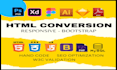 convert figma to html, psd to html, sketch to html, responsive html website