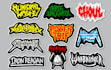hand draw a classic 80s thrash logo