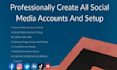 professionally create social media accounts and setup