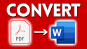 convert PDF to word, excel html quickly