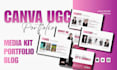 create a professional ugc creator portfolio as a canva website design media kit