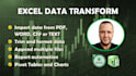 trim, split, combine and format data