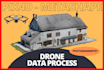 process 2d drone photos uav images into 3d model dem points cloud data ortho map
