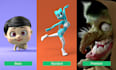 3d character model and texture in zbrush, cinema 4d, maya