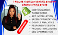 redesign shopify website, design shopify dropshipping store USA, UK, germany,