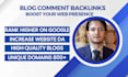 do blog comments backlink, high quality, SEO service, blogs