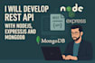 develop rest API with nodejs, expressjs, mongodb and sql