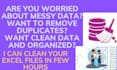 do excel data formatting, data cleaning in short time