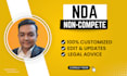 draft nda, non compete, non disclosure agreement
