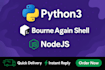 do python projects, nodejs, scripts, build bots, web crawlers, django