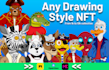 create custom nft cartoon art collection, nft artist