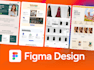 do figma website design and modern website UI UX mockups