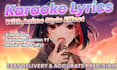 make lyrics video karaoke or cc with anime style effect