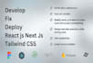 develop fix deploy responsive website with react nextjs  tailwind