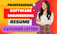 build software engineering resume, tech professional cv, coverletter linkedin