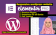 create wordpress website with elementor pro