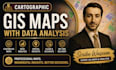 design cartographic gis maps with data analyses and representations