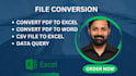 convert the pdf to excel and word file