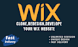 clone,copy,redesign,develop your wix website design with fully responsive