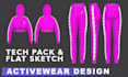 design professional activewear design and tech pack