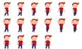 create pixel art character spritesheet for you