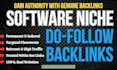 build off page SEO backlinks on high DR software websites