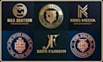 do seamless textiles pattern and initials, monogram logo
