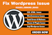 fix wp errors and bugs, fix responsive errors and issues