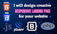 design your responsive website using pure HTML CSS and js