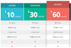 design inspiration pricing tables in PSD or png and HTML
